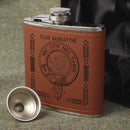 Bannatyne Clan Crest PU Leather Covered Hip Flask