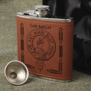 Barclay Clan Crest PU Leather Covered Hip Flask