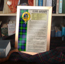 Gordon Clan History Print - Choose Framed or Unframed