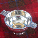 Baird Clan Crest Quaich with Gold Trim