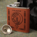 Balfour Clan Crest PU Leather Covered Hip Flask