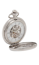 Close-up of the Albany Mechanical Pocket Watch showing its intricate design and half hunter mechanism.