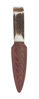 Close-up of Staghorn 3 Piece Gift Set With Staghead Top highlighting the intricate staghead design.