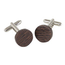 Wenge Wood Cufflinks - Choose Your Shape, handcrafted wooden cufflinks made in Scotland, presented in a stylish box.