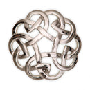 Eternal Interlace Brooch featuring a Celtic design, 1.5 inches diameter, crafted by Art Pewter.
