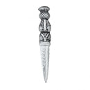 Thistle 'S/D Style' Kilt Pin by Art Pewter, intricately designed cast pewter piece made in Scotland, perfect for enhancing your kilt ensemble.