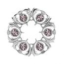 Elegant Dancers Thistle Plaid Brooch displayed on a soft fabric background, emphasizing its artistic appeal.