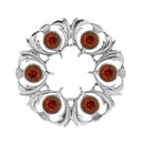 Dancers Thistle Plaid Brooch featuring intricate detailing and a beautiful colored stone, perfect for adding charm to any outfit.