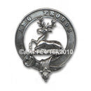 High-quality pewter Blair Clan Crest Badge, measuring 40mm, designed for versatile wear as a cap badge or large brooch pin.