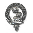 Showcase your heritage with the Buchan Clan Crest Badge in Pewter, featuring a detailed belted design and palladium coating for a striking finish.