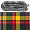 Wool Strip Ribbon in Buchanan Modern Tartan showcasing vibrant colors and patterns, perfect for weddings, crafts, and decorations. Available in various widths.