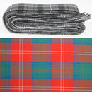 Close-up of Wool Strip Ribbon in Chisholm Ancient Tartan showcasing the soft texture and raw edges, perfect for wedding and party DIY projects.