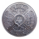 Scottish Clan Crest Saltire Plaid Brooch