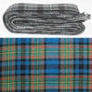 Wool Strip Ribbon in Gillies Ancient Tartan, ideal for wedding trimmings and decorations, showcasing its unique pattern and fine wool texture.