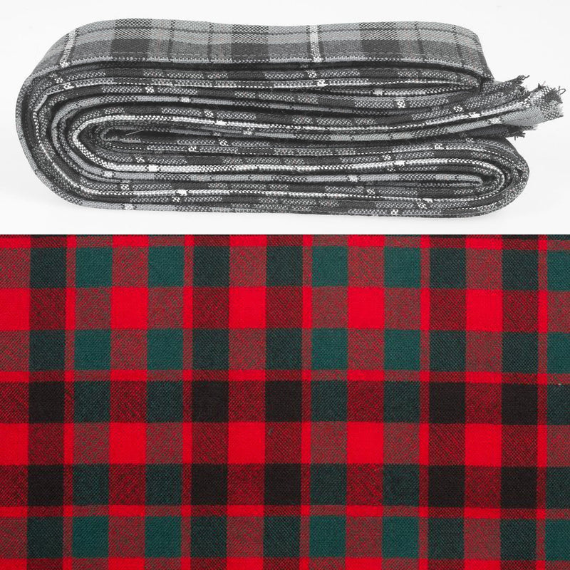 Wool Strip Ribbon in Gow Modern Tartan - 5 Strips, Choose your Width