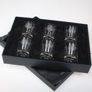 Clan Crest Dram Glass Set of 6 with Stuart of Bute Crest