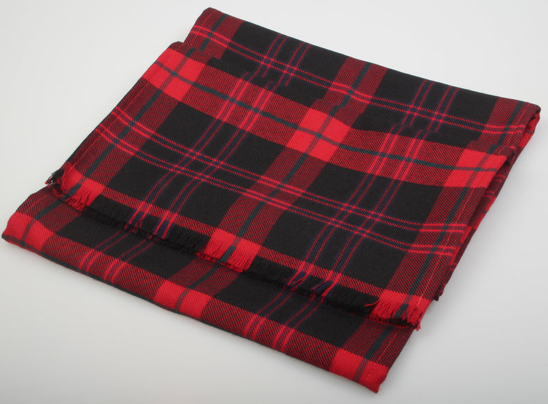 Luxury Lightweight Scarf in Brown Modern Tartan