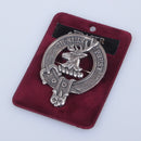 Fraser of Lovat Clan Crest Badge in Pewter, featuring the traditional belted design, perfect for everyday wear or clan gatherings.
