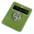 MacKenzie Clan Crest Small Pewter Pin Badge featuring high-quality craftsmanship with antique palladium finish, perfect accessory for showcasing Scottish heritage.