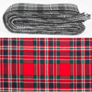 Wool Strip Ribbon in MacFarlane Red Modern Tartan, perfect for wedding trimmings and decorations. Choose your width and add charm to any occasion with this versatile tartan ribbon.