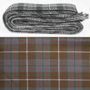 Wool Strip Ribbon in MacIntyre Hunting Weathered Tartan featuring five strips in various widths, perfect for wedding trimmings and versatile crafts.
