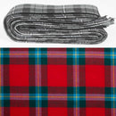 Wool Strip Ribbon in MacLaine of Lochbuie Modern Tartan, perfect for weddings and occasions, showcasing a vibrant tartan pattern with raw edges, available in various widths.