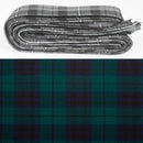 Wool Strip Ribbon in Marshall Modern Tartan, featuring 5 versatile strips for weddings and occasions. Perfect for decorations and crafts, showcasing a charming raw edge.