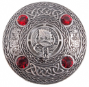Mar Clan Crest Pewter Plaid Brooch