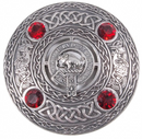 Nesbitt Clan Crest Pewter Plaid Brooch