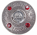 Stewart of Appin Clan Crest Pewter Plaid Brooch