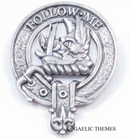 Campbell of Breadalbane Clan Crest Badge in Pewter, a stylish cap badge or brooch pin featuring the traditional belted design emblematic of clan heritage.