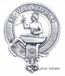 Darroch Clan Crest Badge in Pewter showcasing traditional design and craftsmanship, perfect for wearing as a cap badge or brooch.