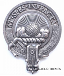 Hope Clan Crest Badge in Pewter featuring a traditional belted design, perfect for cap badge or brooch pin for clan gatherings.