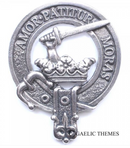 Lumsden Clan Crest Badge in Pewter, showcasing the traditional belted design, perfect for clan gatherings or everyday wear.