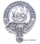MacIver Clan Crest Badge in Pewter, 2x2.5 inches, ideal for wearing as a cap badge or large brooch pin, showcasing traditional design elements.
