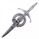 Clan Crest Pewter Kilt Pin featuring the Anderson Crest, beautifully crafted with an antique palladium finish, perfect for adding authenticity to your Scottish attire.