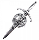 Clan Crest Pewter Kilt Pin with Borthwick Crest, beautifully crafted in antique palladium finish, showcasing Scottish tradition and quality.