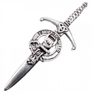 Clan Crest Pewter Kilt Pin featuring the Cathart Crest, beautifully crafted with antique palladium finish and ideal for showcasing Scottish heritage.