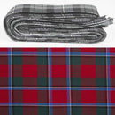 Wool Strip Ribbon in Sinclair Modern Tartan showcasing vibrant colors and patterns, perfect for weddings and decorative projects, featuring five strips in various widths.