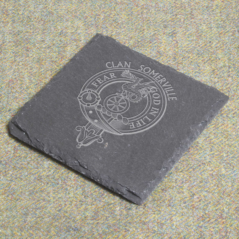 Somerville Clan Crest Slate Coaster