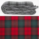 Wool Strip Ribbon in Stewart of Atholl Modern Tartan displayed in various widths, perfect for weddings and special occasions.