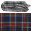 Wool Strip Ribbon in Stewart Black Modern Tartan showcasing a stylish design, perfect for wedding trimmings and crafts.