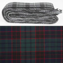 Wool Strip Ribbon in Stewart Old Modern Tartan displayed elegantly, featuring fine weight wool strips ideal for wedding decorations and crafting, with options for customizable widths.