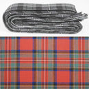 Wool Strip Ribbon in Stewart Royal Ancient Tartan - stylish and versatile ribbon for weddings and crafts, featuring unique patterns and raw ends.