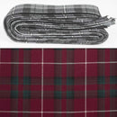 Wool Strip Ribbon in Stuart of Bute Tartan showcasing vibrant colors and unique patterns, perfect for weddings and DIY crafts.