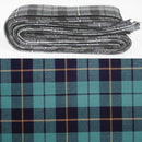 Wool Strip Ribbon in Wallace Hunting Ancient Tartan displayed elegantly, perfect for weddings and special occasions.