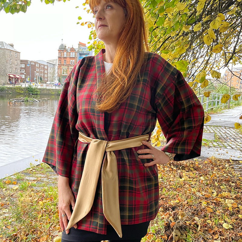 Silk Lined Loretto Jacket - Custom made in your choice of Tartan