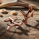 Antler Cufflinks in copper finish by The Sgian Dubh Co featuring a stylish design, perfect for formal wear.