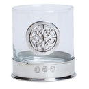 Celtic Knot Whisky Glasses - Pair featuring handcrafted pewter design, ideal for enjoying fine single malt whisky