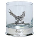 Pheasant Whisky Glasses - Pair featuring beautifully handcrafted pewter designs, perfect for enjoying a fine single malt.